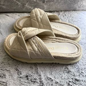 Christian Dior D Twist Leather Sandals 38